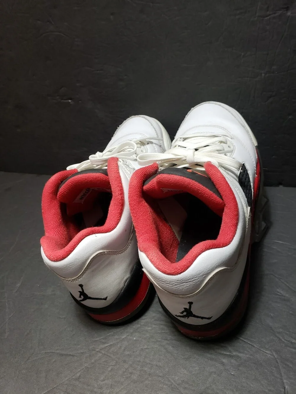 Air JORDAN 5 Retro Low Fire Red Sneakers Size 7Y